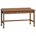 Classic Wooden Dining Table With Drawers And Decorative Carved Legs Design