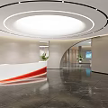 Modern Reception Office Reception Hall 3d model