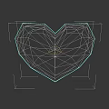 Heart Shaped Blue Crystal Sculpture With Polished Transparent Surface And Glossy Finish