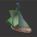 Modern Sailing Cartoon Sailing 3d model