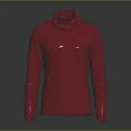 Red Turtleneck Long Sleeve Stylish Casual Fashion Women Top Design
