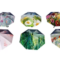 Various Colorful Sunshade Designs With Floral Patterns For Outdoor Use