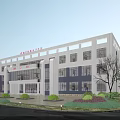 Modern Hospital Building Exterior Featuring White Facade Large Glass Windows And Landscaped Surroundings