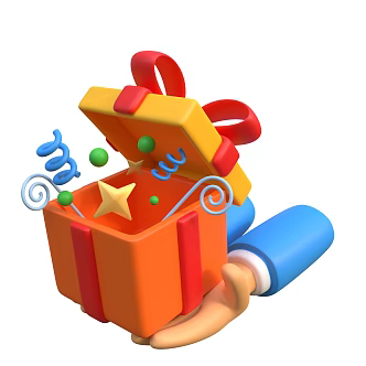 Modern Gift Box Gift Box Cartoon Decorations Animation Gift Box 3d model