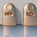 Modern Copper Swing Door Locks With Sleek Design And Reflective Surface 3d model
