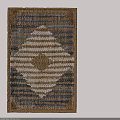 Square Area Rugs With Geometric Patterns And Woven Texture In Neutral Tones 3d model