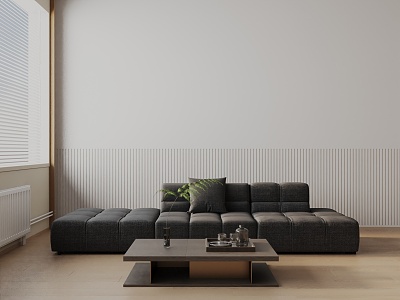 Modern three-seat sofa 3d model