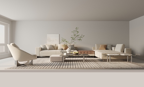 Modern Sofa Coffee Table Combination Sofa Combination 3d model