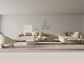 Modern Sofa Coffee Table Combination Sofa Combination 3d model