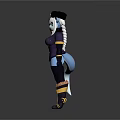 Game And Movie Anthropomorphic Character With Blue Fur Uniform Hat Tail Boots And Saluting Pose