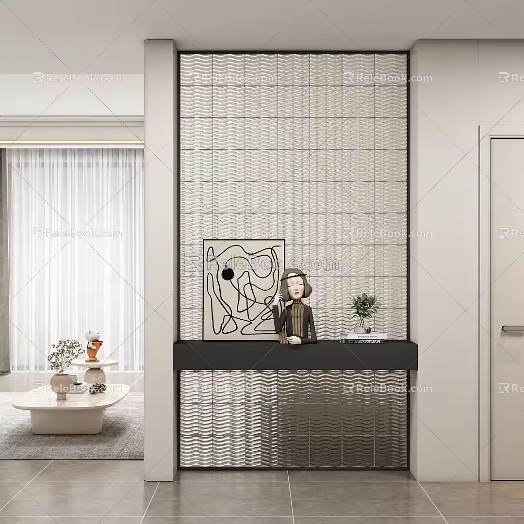 Entrance aisle partition 3d model