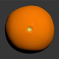 Fresh Juicy Orange Fruit With Shiny Orange Peel On Dark Reflective Background