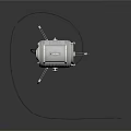 Retro Lighting Movie Light Spotlight 3d model