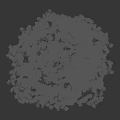 Tall Deciduous Tree With Lush Green Foliage Thick Trunk And Human Silhouette On Dark Background