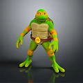 Game and Movie Character With Green Skin Orange Wrist Guards Brown Belt and Yellow Emblem
