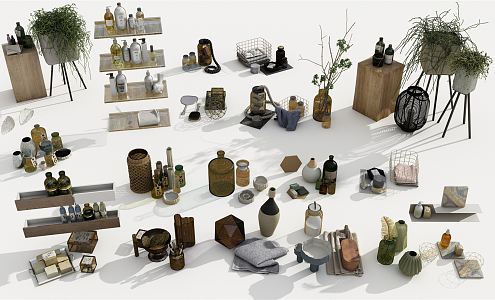 Modern toiletries 3d model