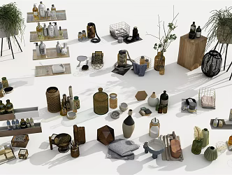 Modern toiletries 3d model