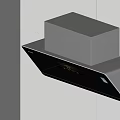 Modern Range Hood With Black Panel And Control Interface For Kitchen Use 3d model