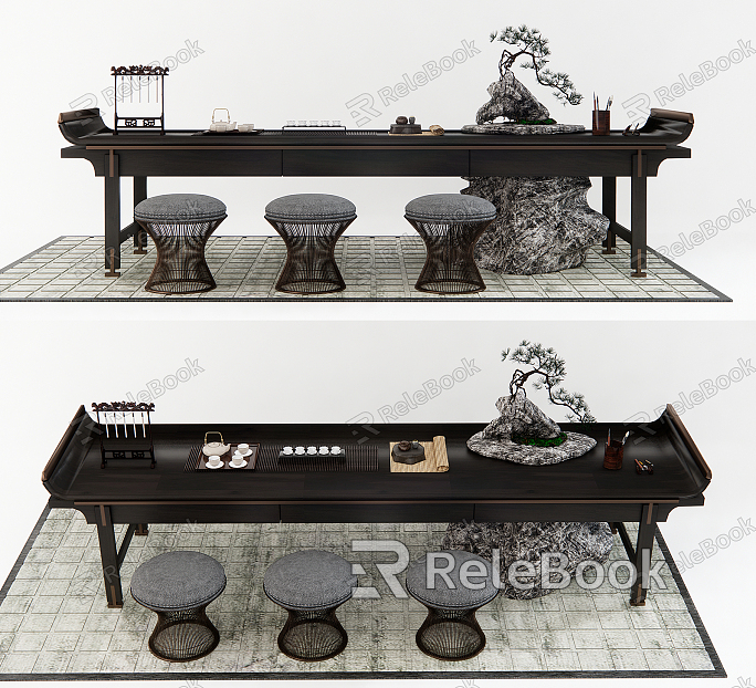 New Chinese Tea Table and Chair Tea Table Tea Table Stool Desk Desk model