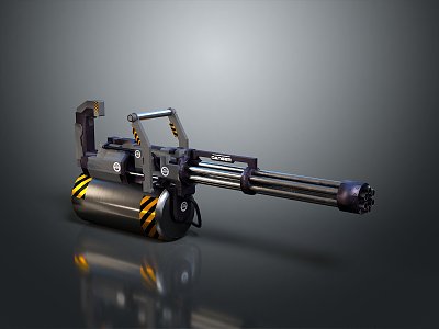 Browning Machine Gun Browning Gatling White Machine Gun Machine Gun Bullet Military 3d model