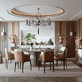 New Chinese-style private room box 3d model