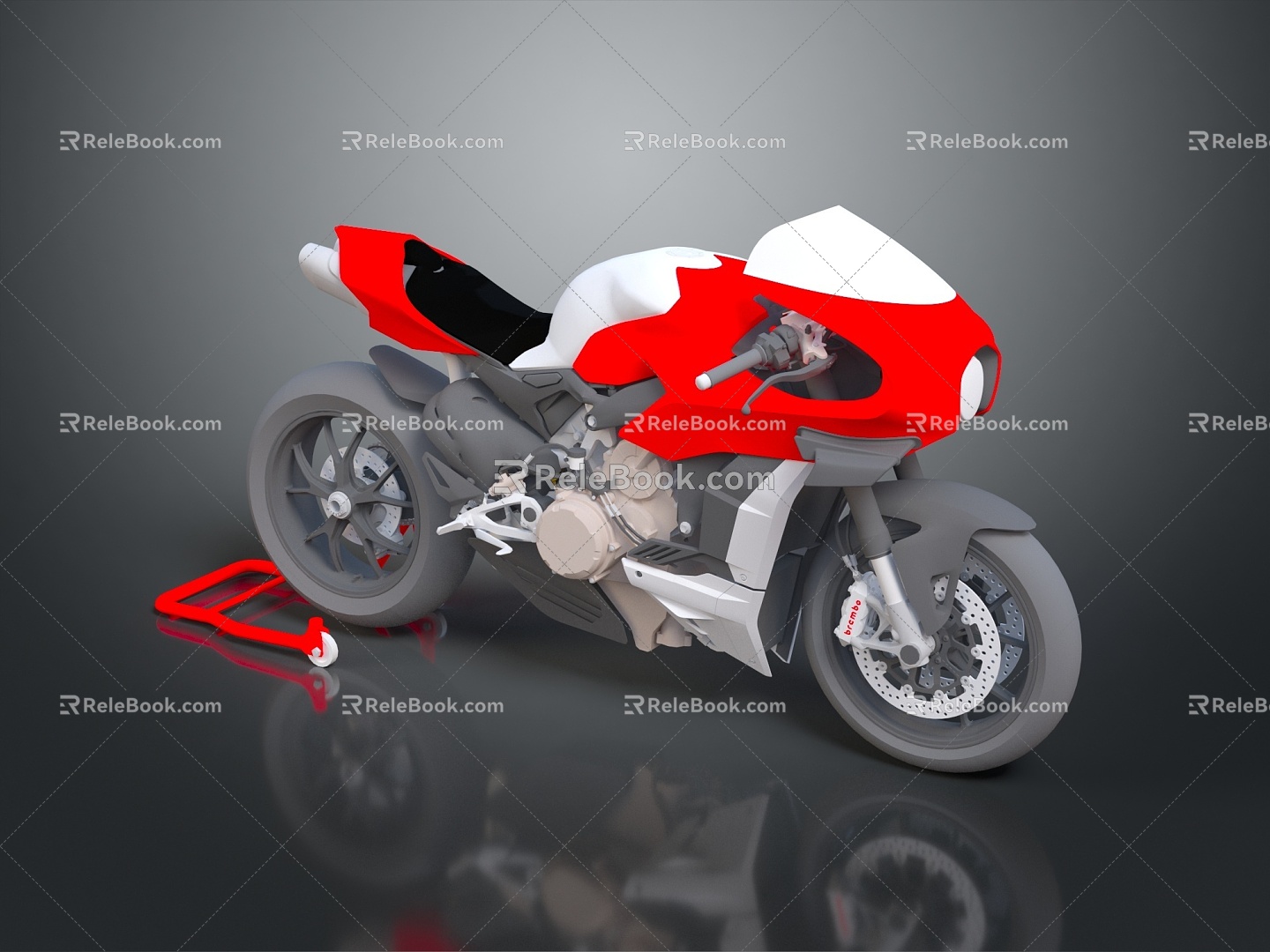 Modern motorcycle two-wheeled motorcycle off-road motorcycle road racing motorcycle 3d model