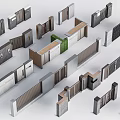 Diverse Building Facades With Modern Materials And Architectural Design Elements 3d model