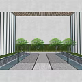 Modern landscape lamp 3d model