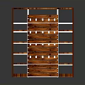 Red Wooden Bookshelf For Home Library With Multiple Shelves And Drawers Storage Design