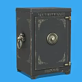 Black Security Safe With Deposit Label Lock And Metal Handle For Home