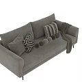 Modern Minimalist Upholstered Two Seater Sofa With Multiple Color Options And Stylish Decorative Cushions