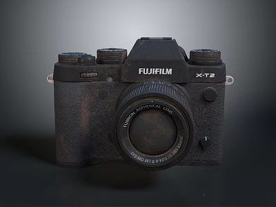 FUJIFILM X-T2 Electronic Camera With Retro Design Classic Appearance And Lens 3d model