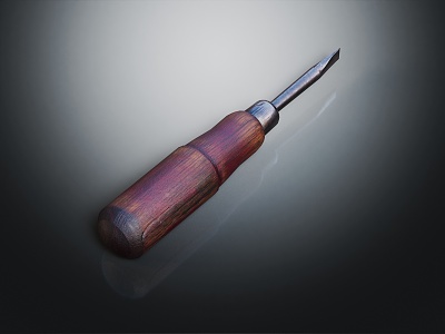 Modern screwdriver Flat screwdriver Phillips screwdriver 3d model