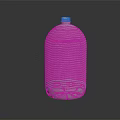 Transparent Plastic Water Bottle With Wavy Texture Simple Design Household Essential For Daily Use
