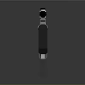 Futuristic Sci Fi Weapon With Scope Black Stock And Silver Mechanical Body