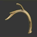 Antler Weapon Handcrafted Primitive Hunting Tool With Natural Curved Design