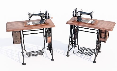 vintage sewing machine vintage sewing machine 3d model