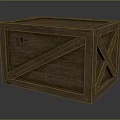 Vintage Wooden Crate With Cross Planks Brown Wood And Solid Design