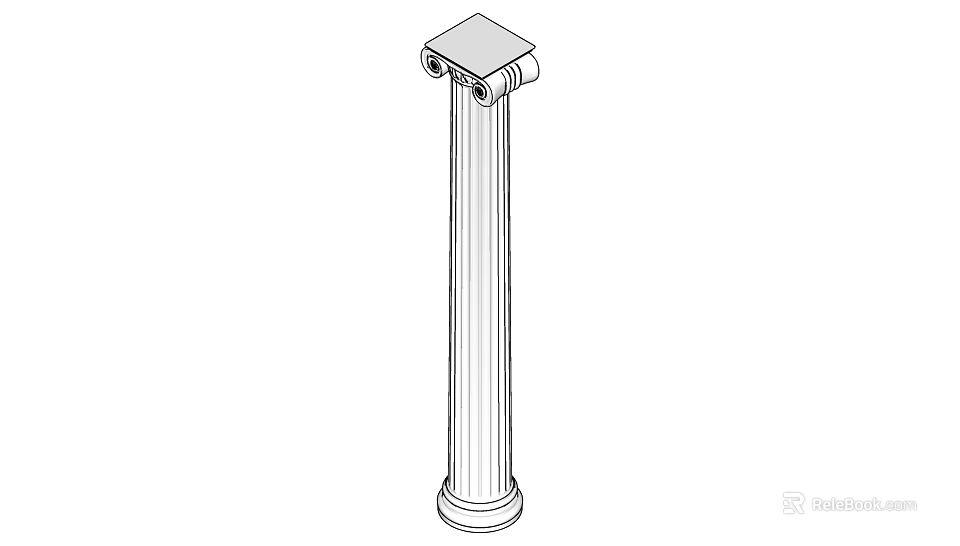 Classical Roman Column Design with Detailed Capital and Base for Architectural Projects 3d model 