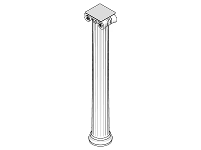Classical Roman Column Design with Detailed Capital and Base for Architectural Projects 3d model