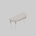 Elegant White Dining Table With Ornate Carved Legs And Decorative Details