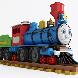 Modern toy train 3d model