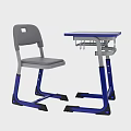 Durable Adjustable Student Desk And Chair Set With Space Saving Storage Basket For School Classroom