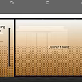 Modern Office Meeting Room With Glass Door Company Name And Pattern Partition