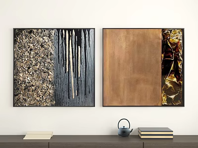 Hanging Painting Abstract Painting Decorative Painting Light Luxury Hanging Painting Texture Painting 3d model