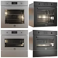 Modern Stainless Steel Kitchen Appliances Featuring Wine Cooler Range Hood Cooktop And Ovens