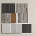 Modern soft bag background wall 3d model