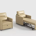 Modern Beige Sofa Set With Single Armchair And Ottoman Storage Drawers