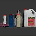 Assorted Cleaning Product Bottles and Cans With Various Colors Shapes and Sizes