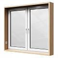 Modern Casement Window With Wooden Frame Transparent Glass And Various Color Options For Home